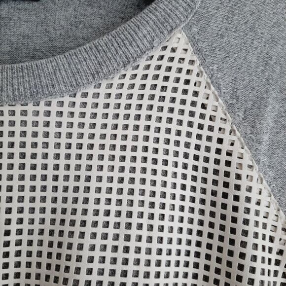 BANANA REPUBLIC Color-Block Mixed Media Crewneck Fine Knit Sweater Top Sz M - Picture 7 of 11